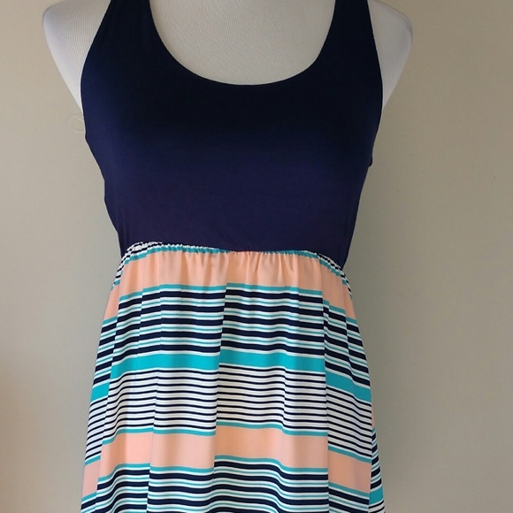 Navy & Striped Dress - Picture 6 of 8
